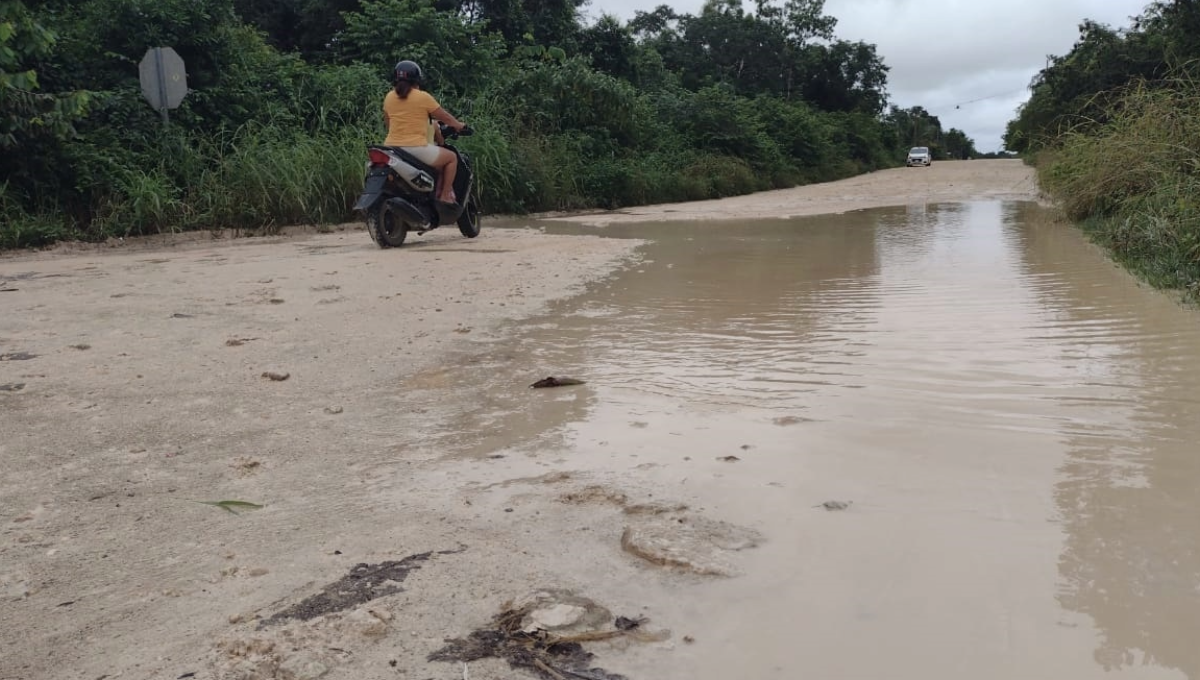 Frente Frío provoca inundaciones en Felipe Carrillo Puerto