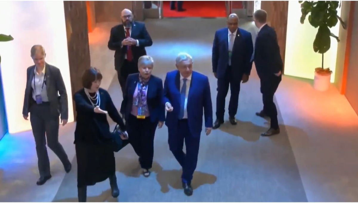 Andrés Manuel López Obrador arribo al Centro de Convenciones Moscone acompañado por la canciller Alicia Bárcena