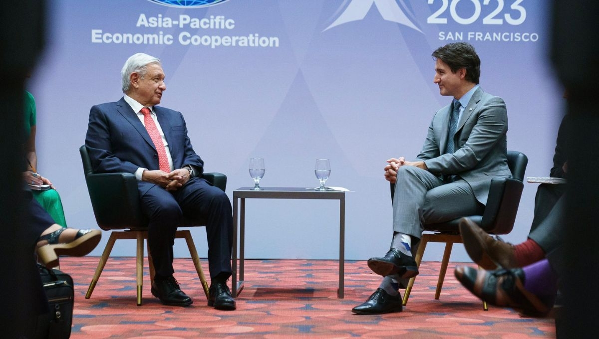 El presidente de México, Andrés Manuel López Obrador y el Primer Ministro de Canadá, Justin Trudeau, tuvieron un encuentro en el marco de la Cumbre de la APEC