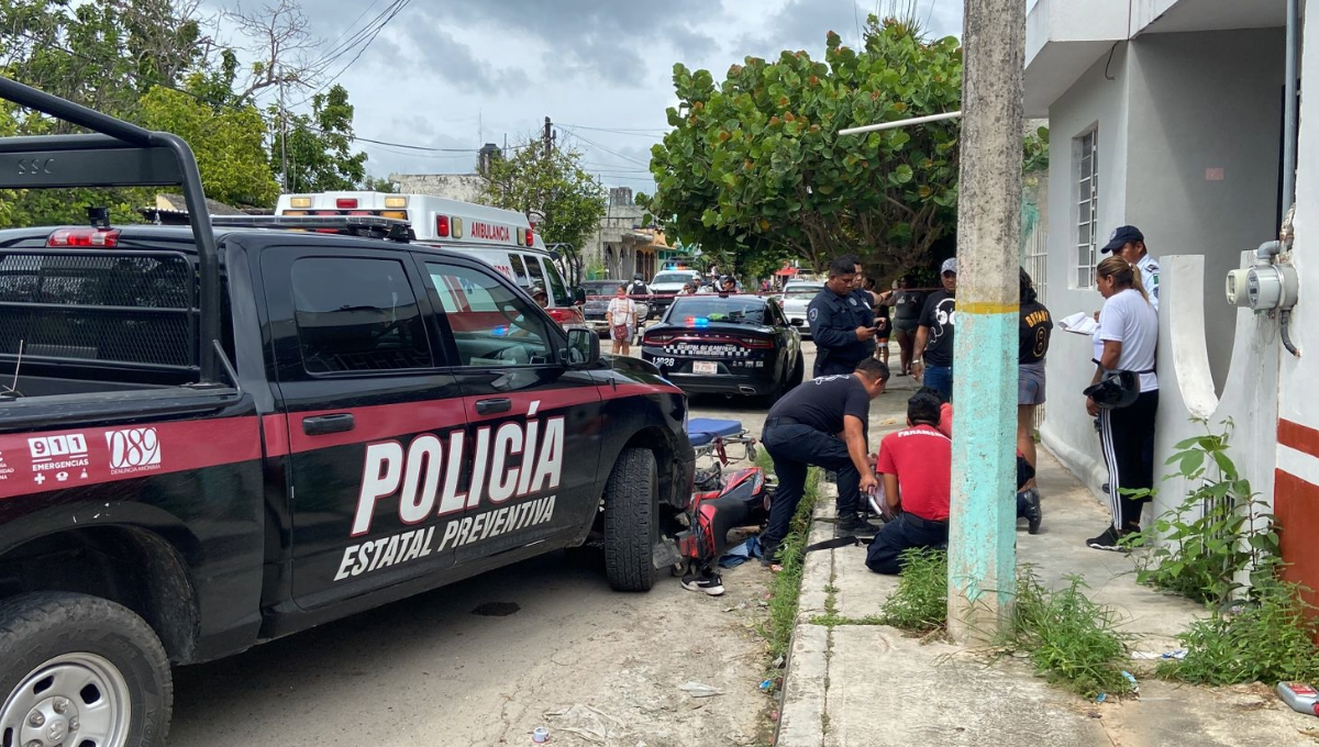 Policía estatal de Chetumal atropella a un motociclista en la colonia Payo Obispo