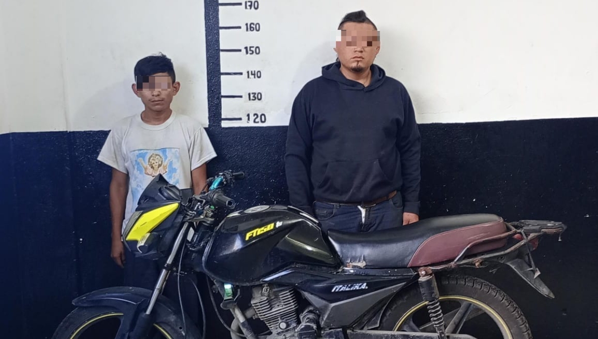 Los hombres intentaron escapar a bordo de la motocicleta