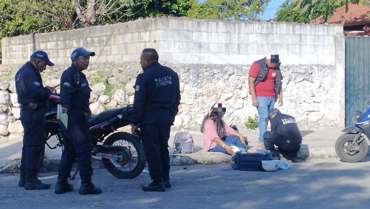 Tizimín: Familia derrapa en su moto con un recién nacido a bordo