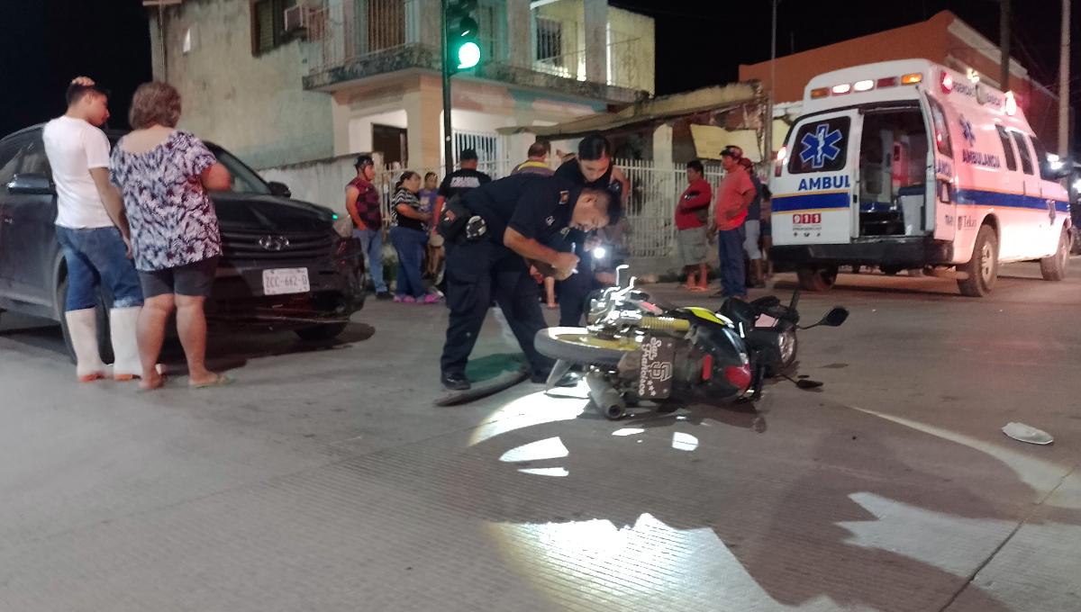 Triple accidente de motociclistas en Tekax deja a lesionados