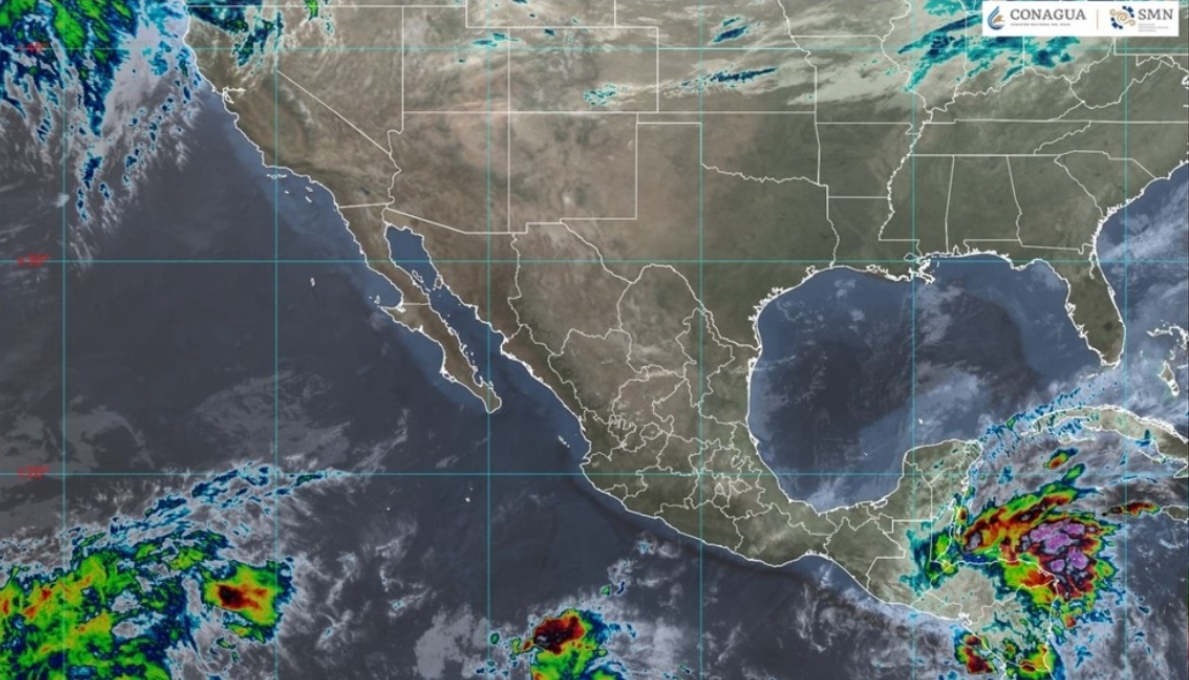 Conagua pronostica lluvias muy fuertes en la Península de Yucatán para esta noche