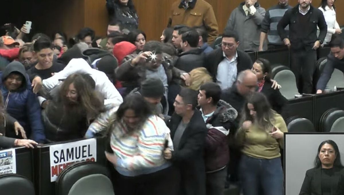 Aunque se acusó que el PRI y el PAN causaron el zafarrancho en el Congreso de Nuevo León, aparentemente participaron militantes de Movimiento Ciudadano.