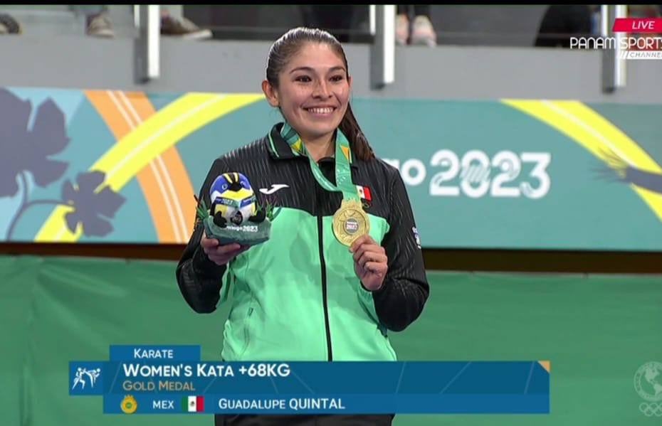 Lupita Quintal, atleta originaria de Yucatán, gana medalla de oro en Karate en los Panamericanos 2023