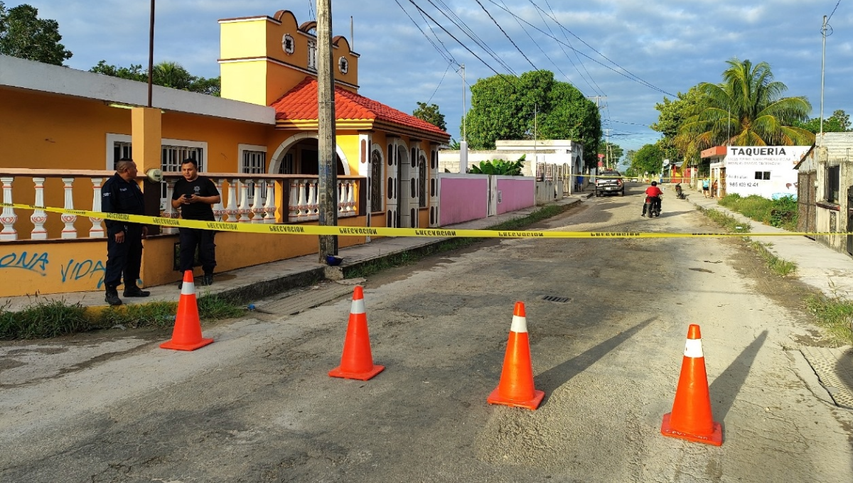 La zona del accidente fue acordonada por la policía municipal momentáneamente