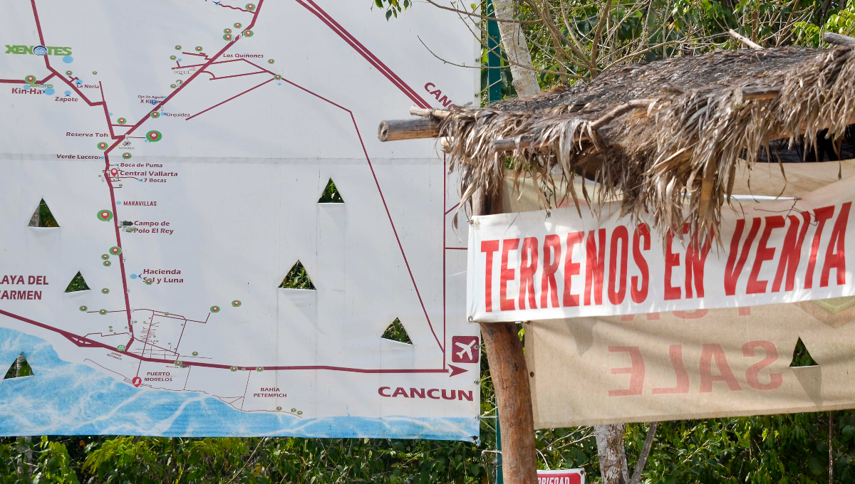 Se han aprovechado del efecto del Tren Maya para promover complejos habitacionales en un polígono en el corazón de la localidad.