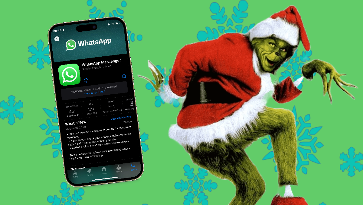 WhatsApp ahora puede tener el modo Grinch