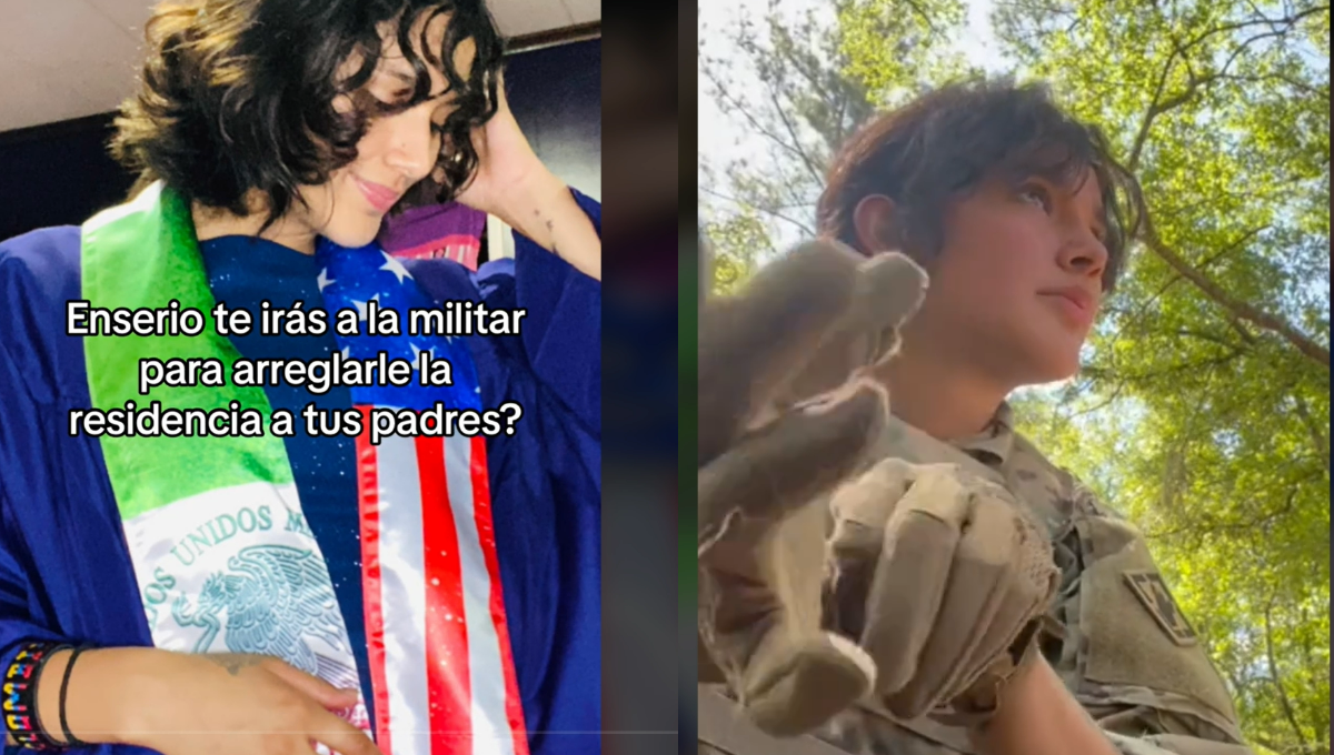 La joven se hizo viral en Tiktok al contar como fue su travesía para entrar a las fuerzas armadas de EU