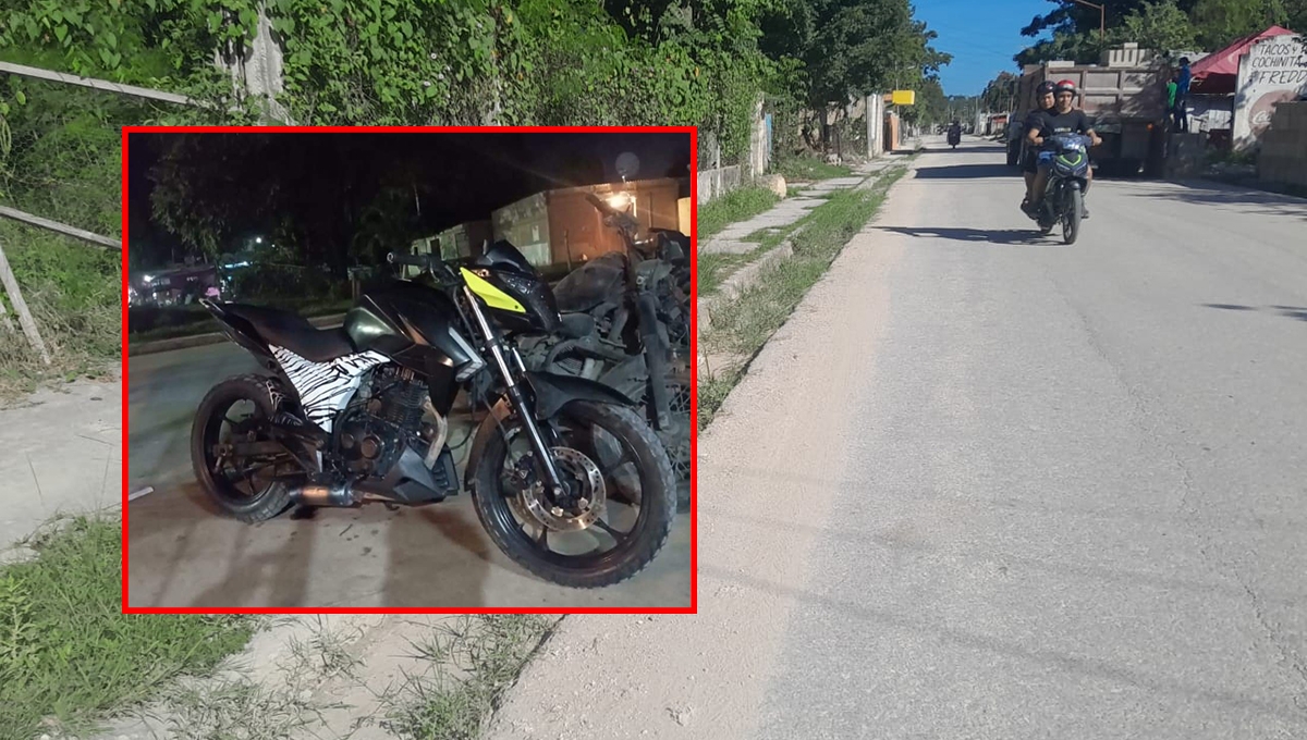 Roban motocicleta durante la madrugada en Escárcega, Campeche