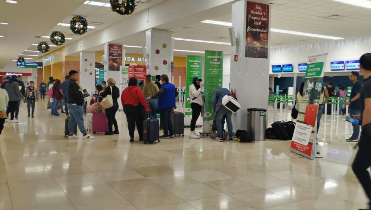 Aeropuerto de Mérida recibe cinco vuelos de la CDMX con horarios adelantados esta Navidad