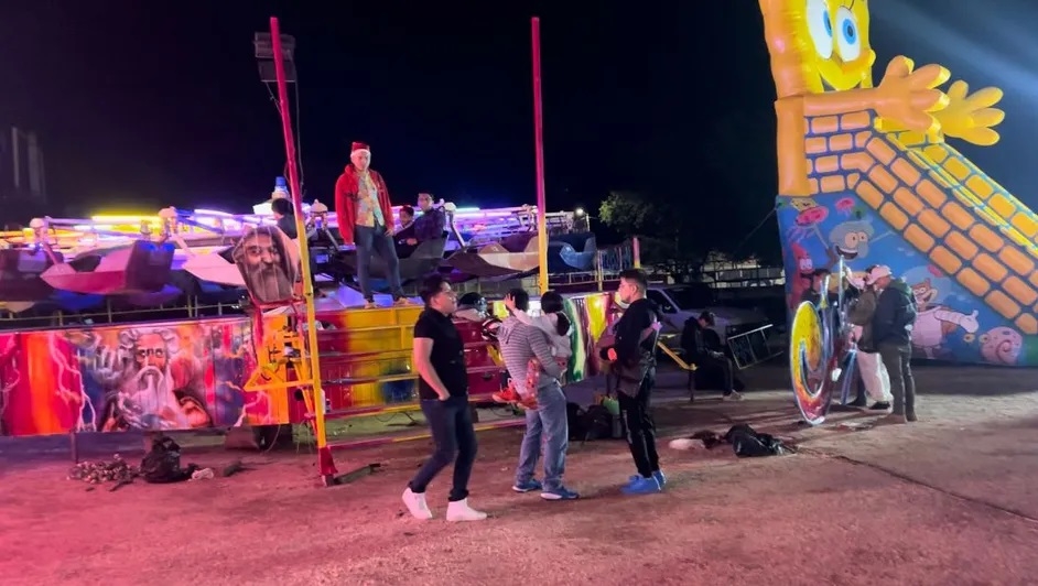 Falla juego mecánico en feria de Oaxaca