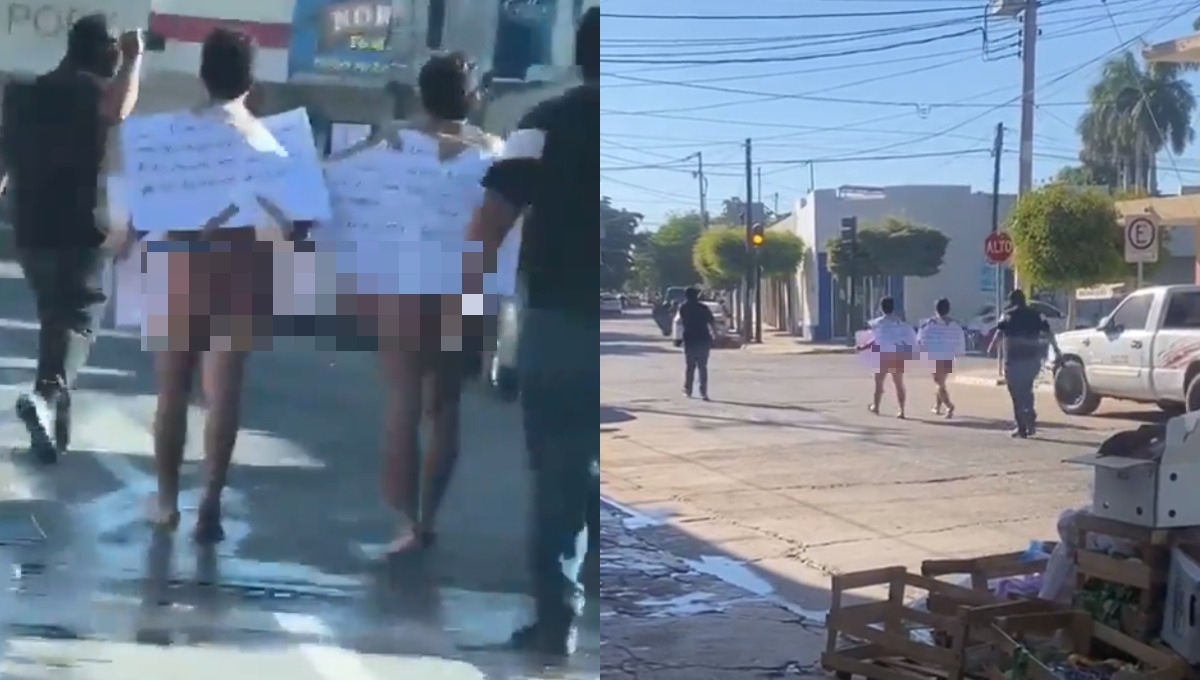 Encapuchados desnudan y 'tablean' a dos jóvenes en Guasave, Sinaloa, por vender vapeadores