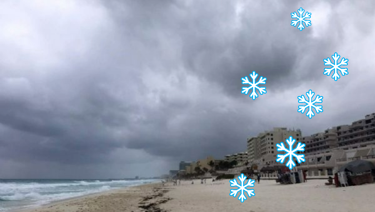 Nieve por primera vez en Cancún
