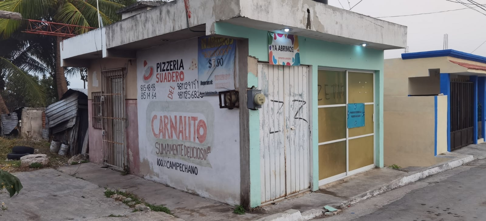 La palabra Zetas apareció en varias casas de Campeche