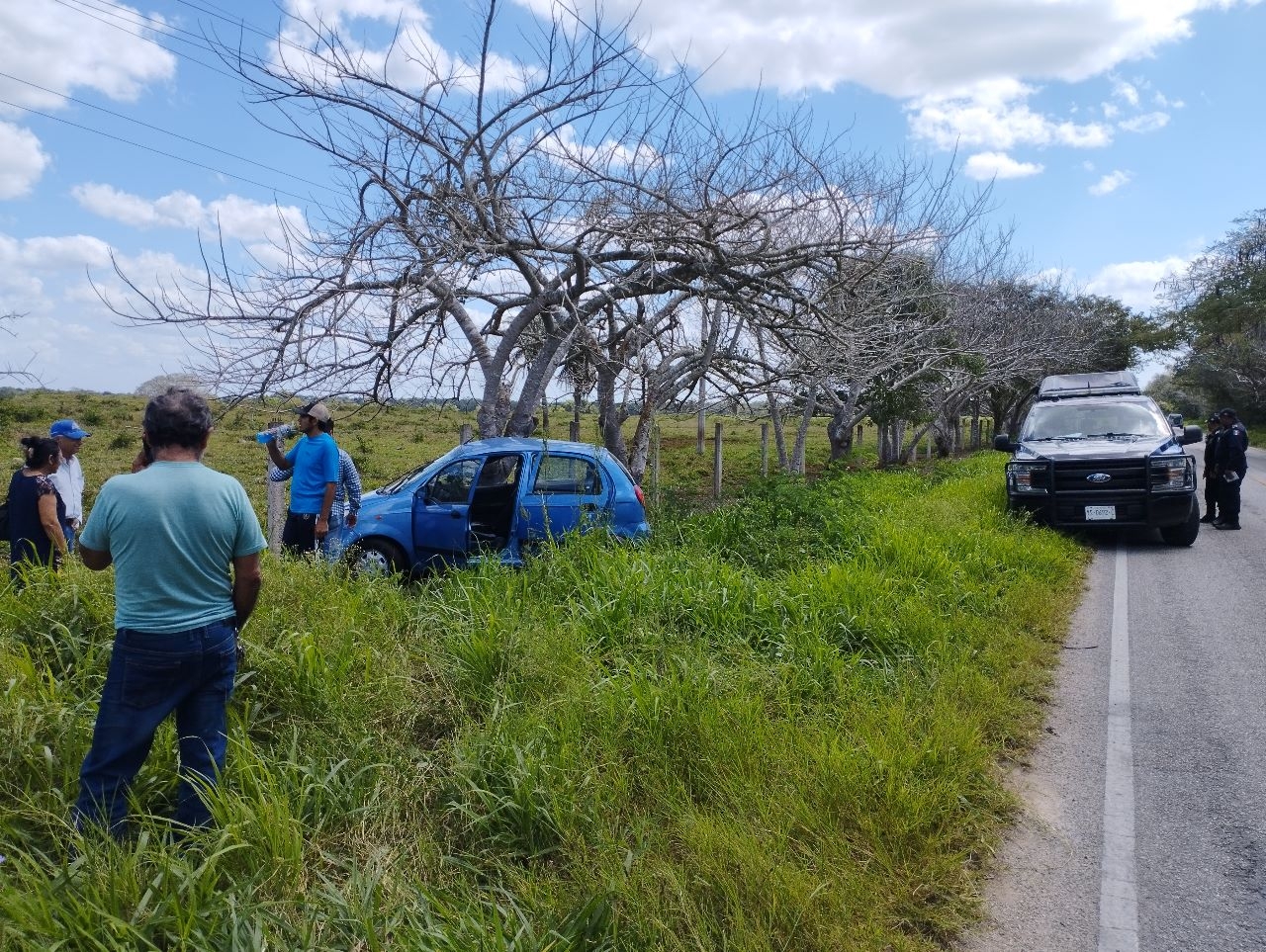 El automóvil accidentado en Tizimín presentó varios daños