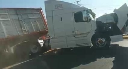 Tren 'La Bestia' choca contra un tráiler en Celaya: VIDEO