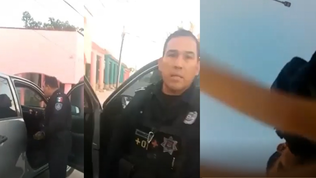 El momento fue captado por el mismo ciudadano que fue agredido