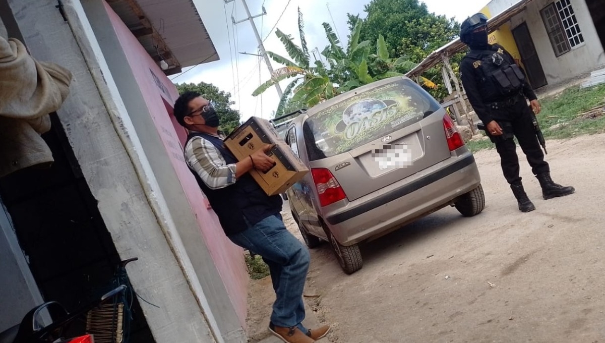 Decomisan cargamento de cervezas por venta clandestina en Kimbilá, Izamal