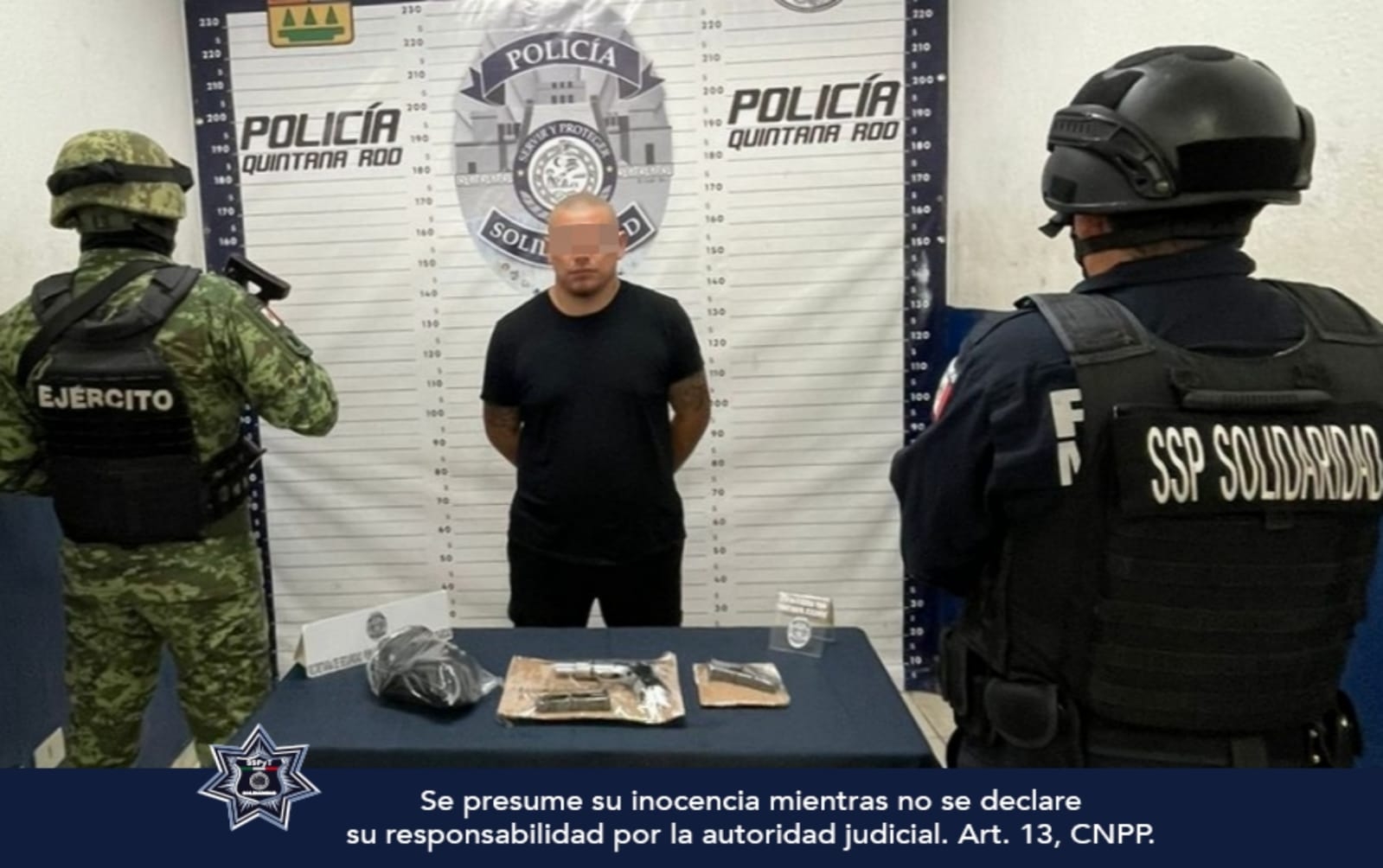 Un hombre originario de Colima fue detenido en posesión de arma de fuego en Playa del Carmen
