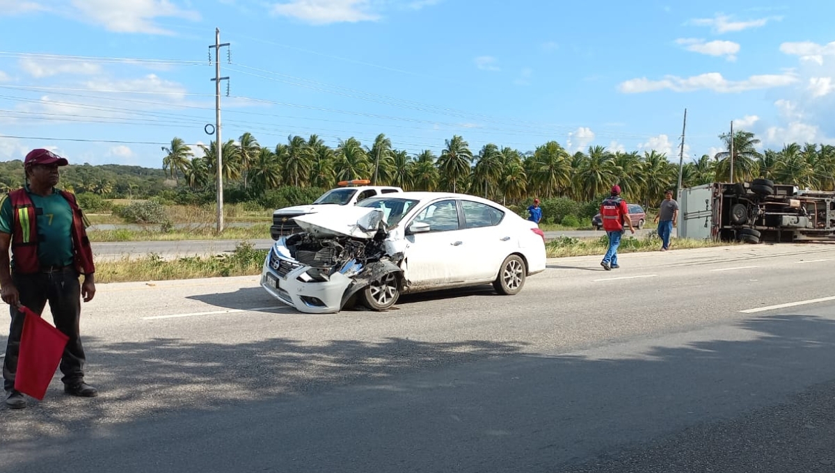 En el accidente solo se reportó daños materiales