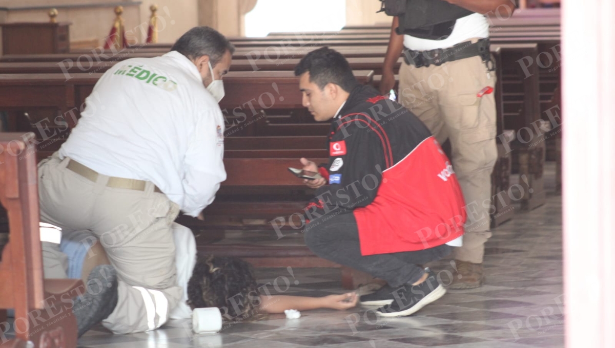 La mujer se desmayó cuando escuchaba la misa en la Catedral de Campeche