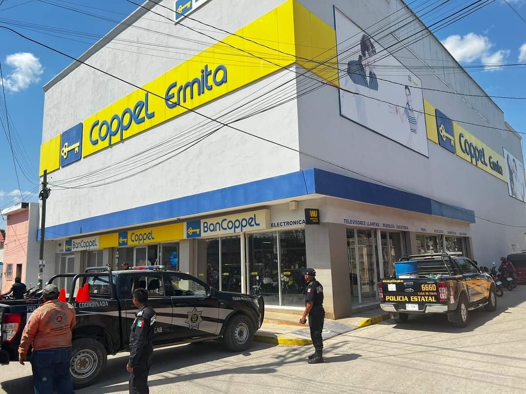 Reportan conato de incendio por fuga de gas en Coppel de Oxkutzcab