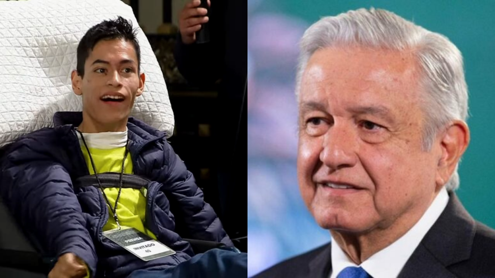 La atención a la discapacidad será universal: AMLO a joven con parálisis cerebral