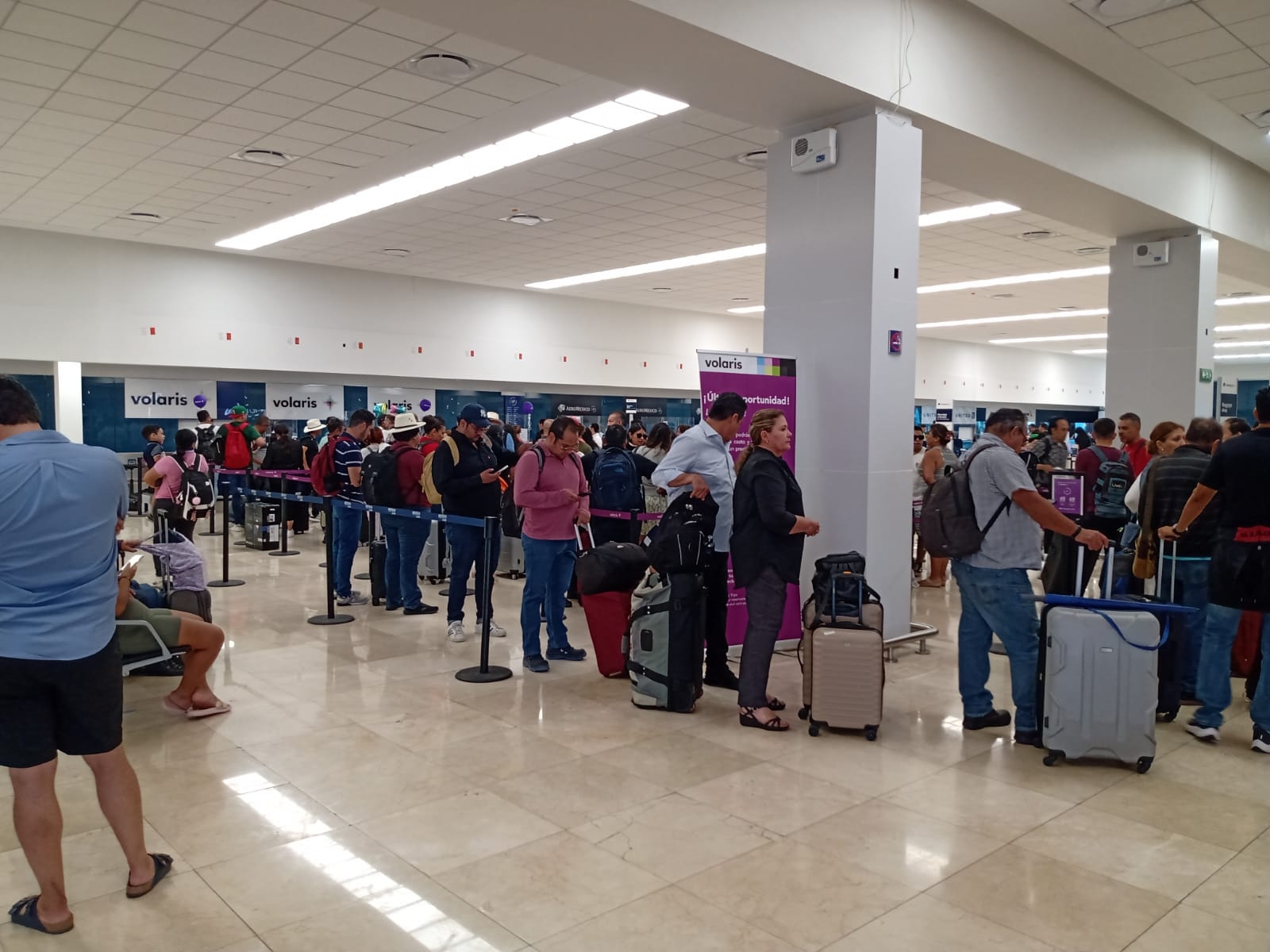 Aeropuerto de Mérida registra gran movilización de pasajeros por el puente del 20 de marzo