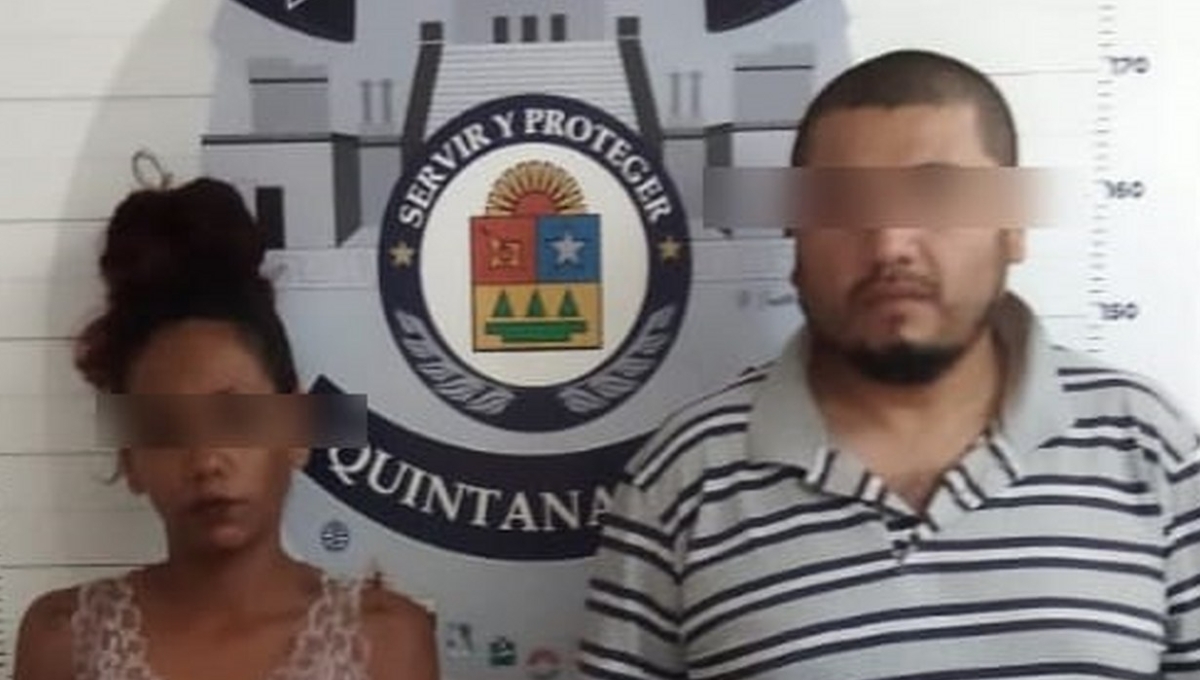 Detienen a pareja de narcomenudistas con más de 20 dosis de droga en Cancún