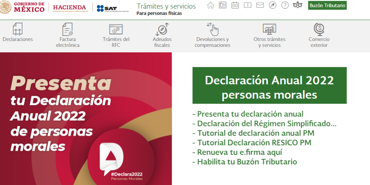 El portal del SAT te guía paso a paso para hacer tu declaración. Foto: Especial