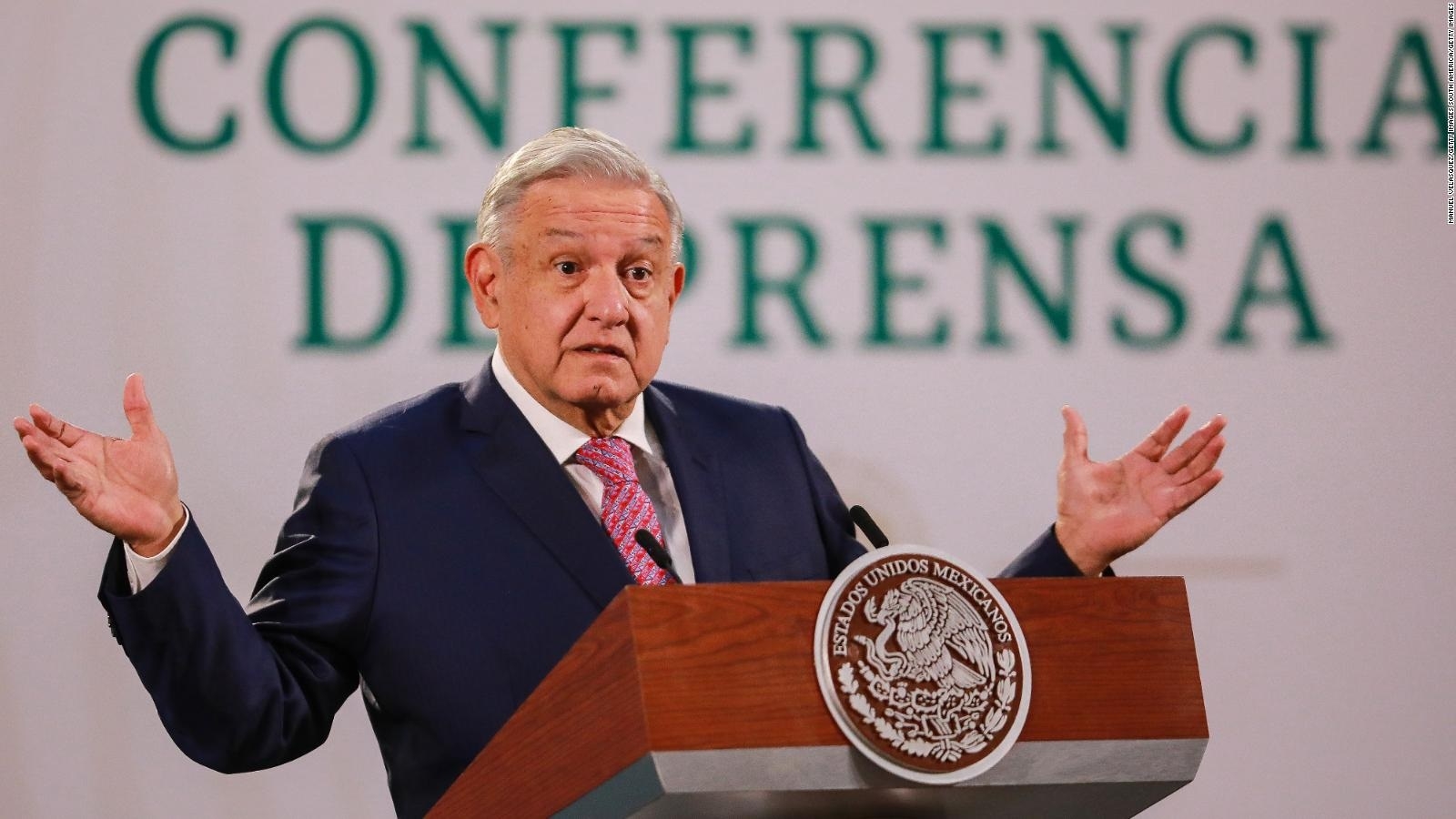 Presidente Andrés Manuel López Obrador en conferencia de prensa