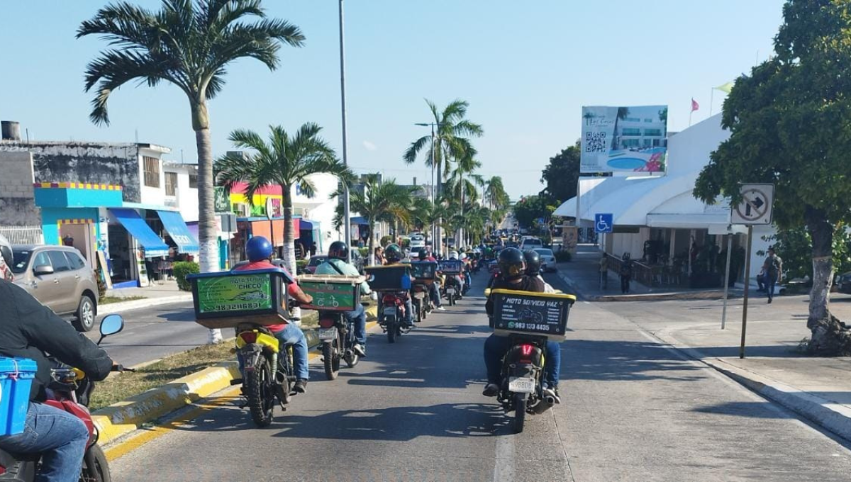 Los motorepartidores de Chetumal se quejan de no ser tomados en cuenta por las autoridades