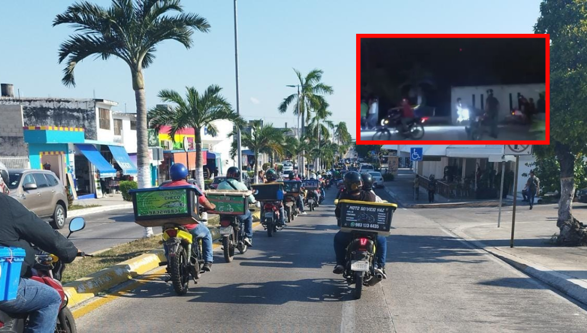 Motorrepartidores apedrean una casa en Chetumal: VIDEO