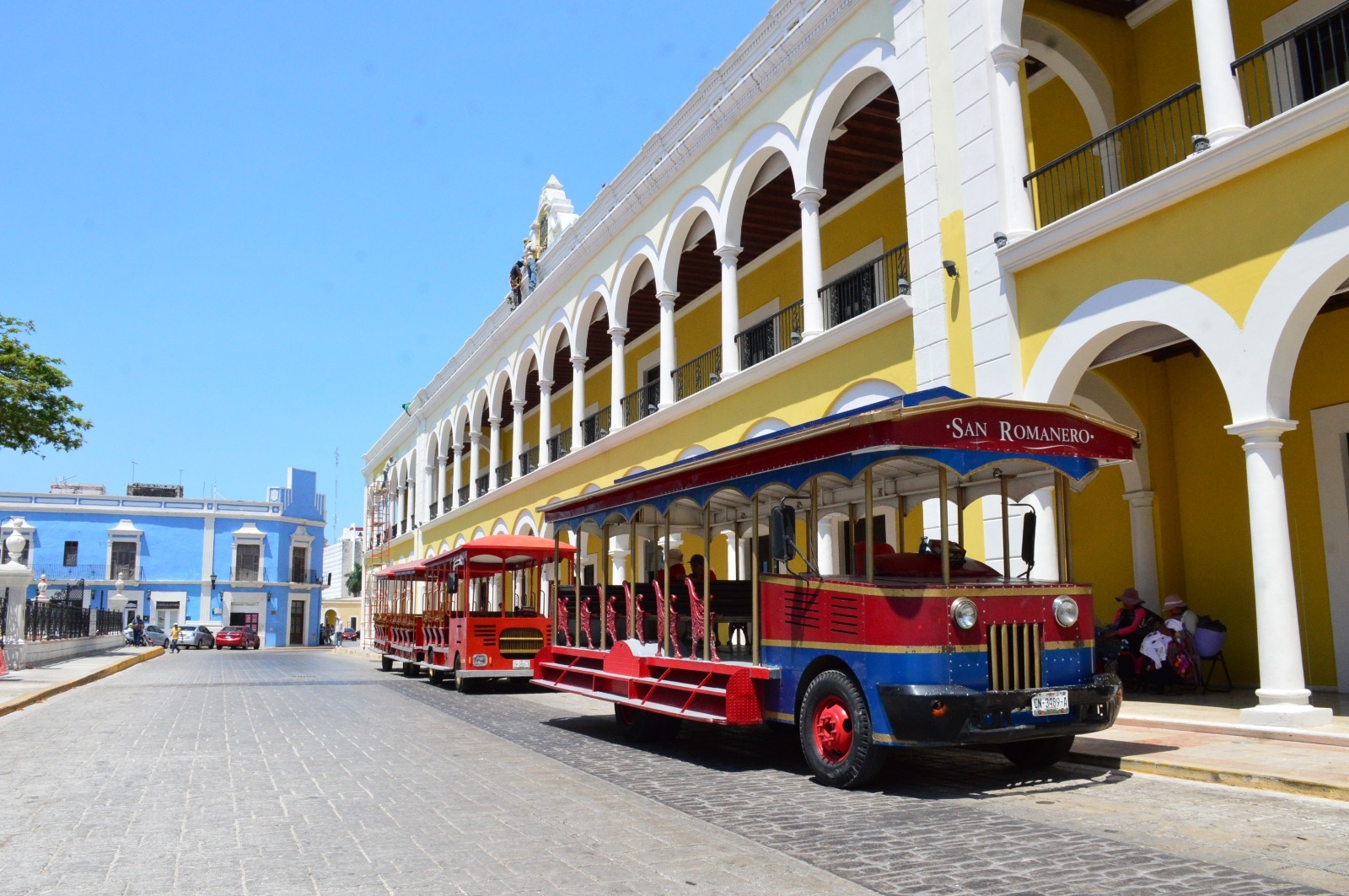 Se registró poca movilización de turistas en tranvías de Campeche