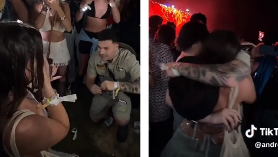 Joven le da el anillo a su novia en Coachella