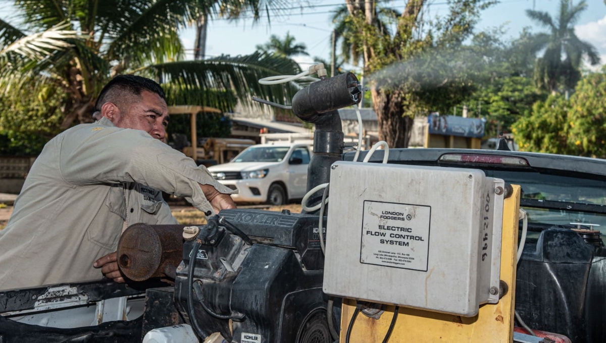 Las unidades se mantienen estacionadas en el patio de la dependencia municipal, por lo que los trabajadores hacen recorridos a pie.