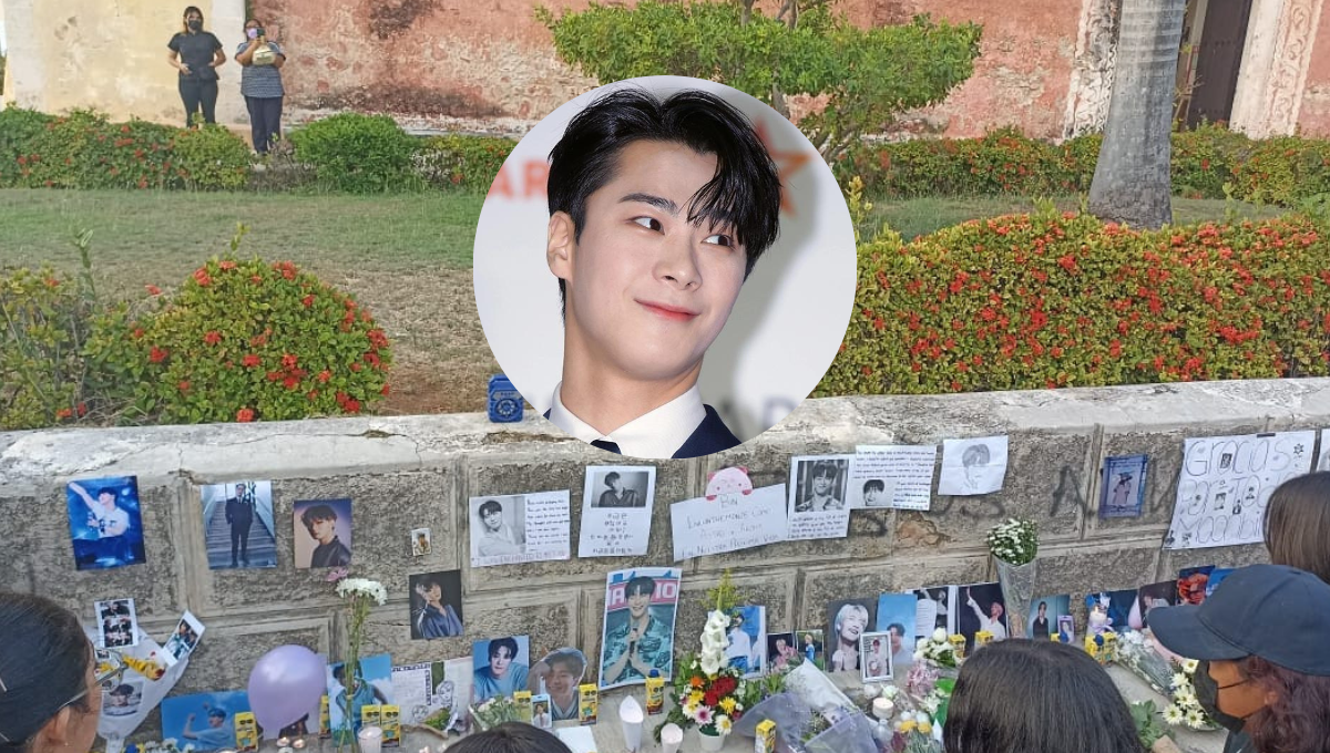 Fanáticas despiden a Moonbin, cantante de Kpop, con un homenaje en Mérida