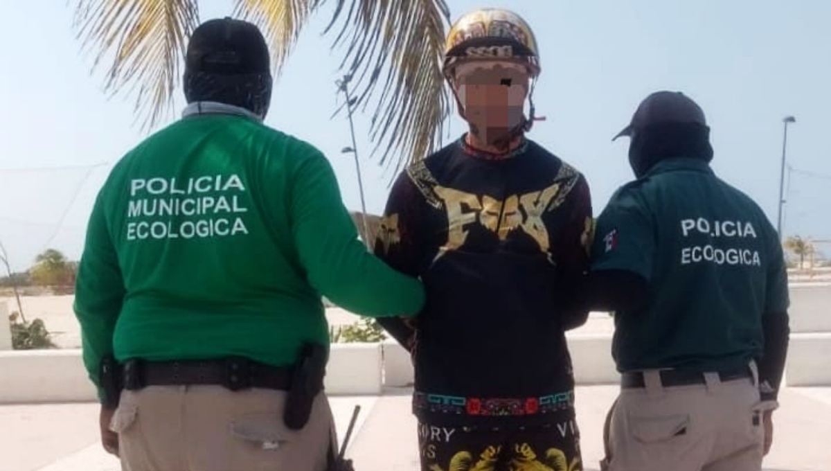 Arrestan a extranjero por consumir drogas en el malecón de Progreso