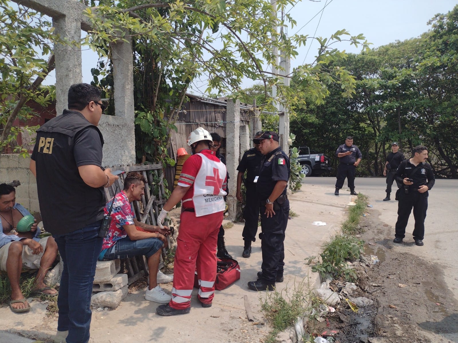 La Cruz Roja atendió al hombre herido, mientras que el asaltante huyó