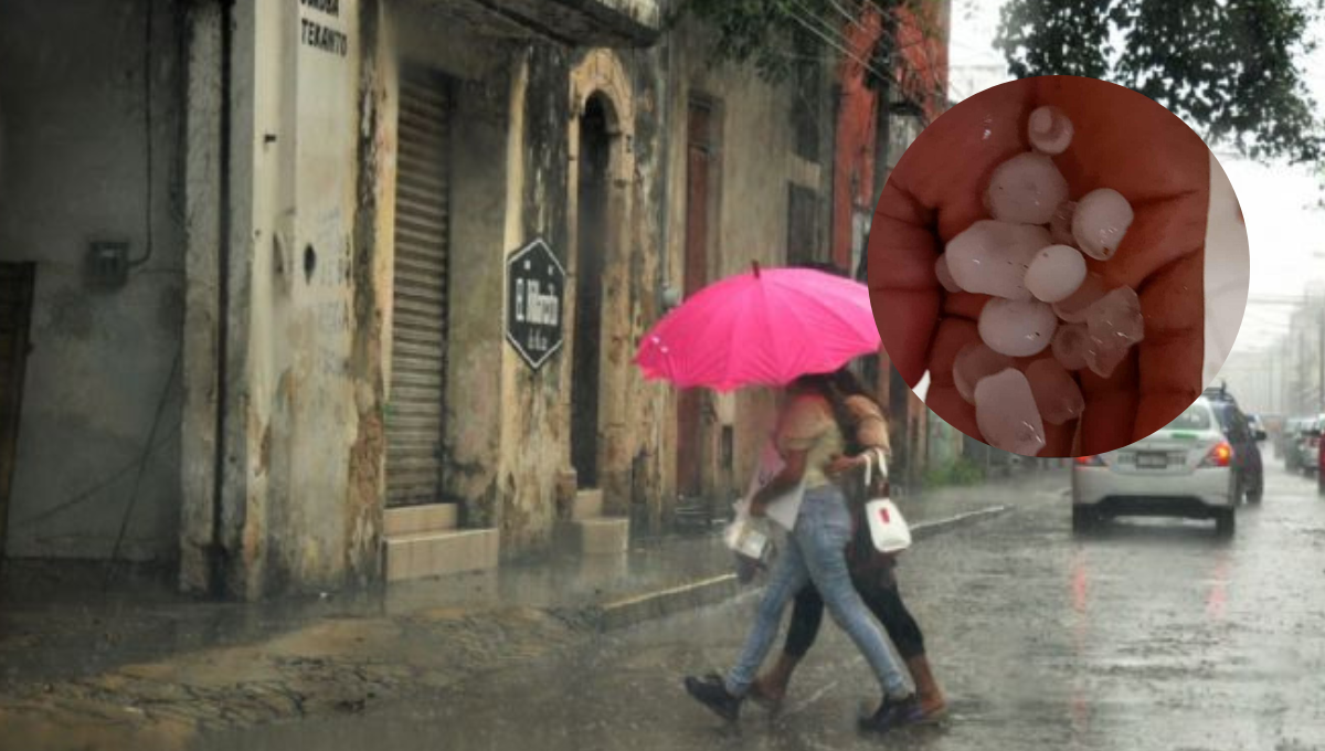 Con esta lluvia da tregua el calor que azota a Yucatán