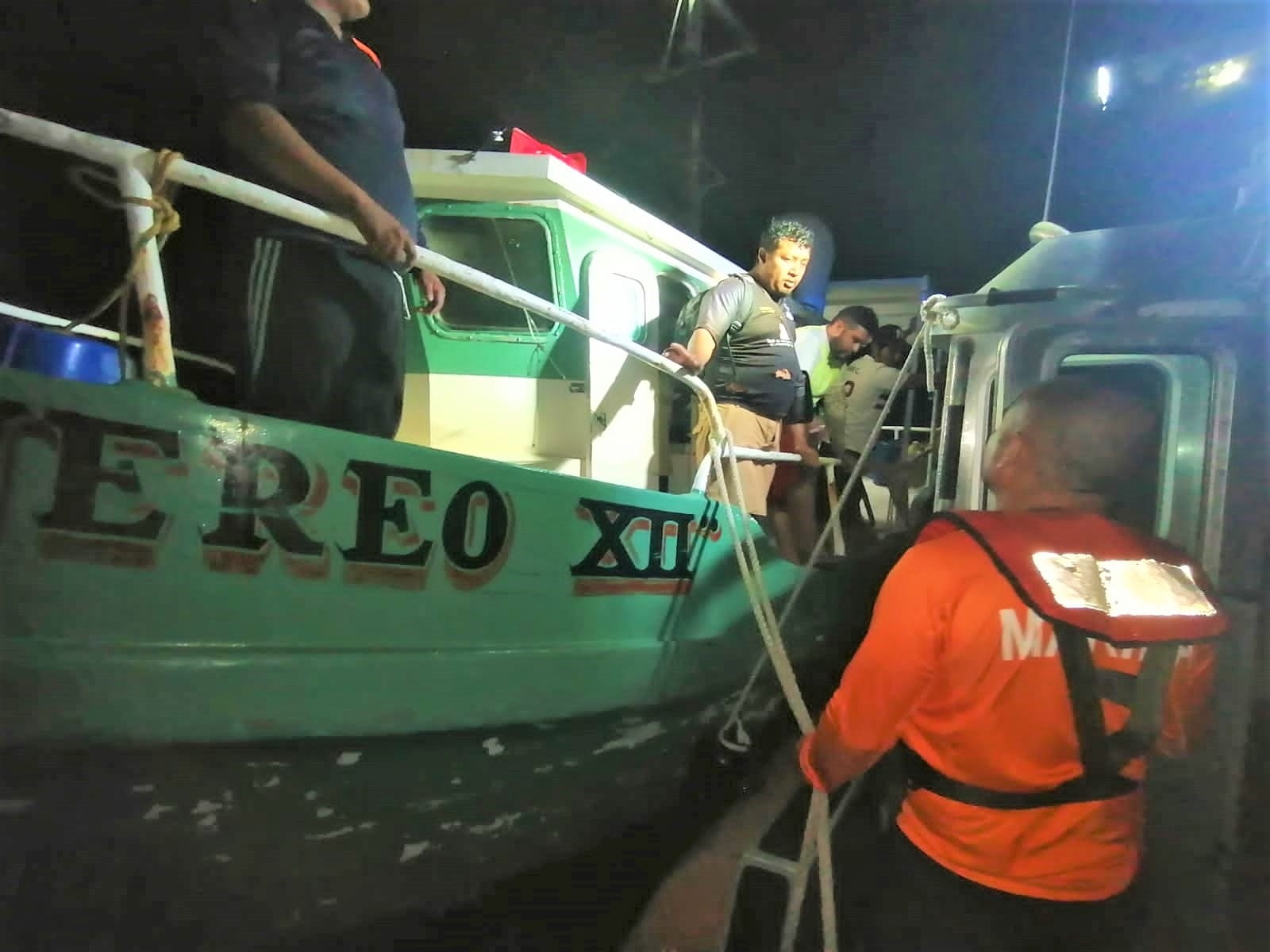 Los pescadores se encontraban con buen estado de salud