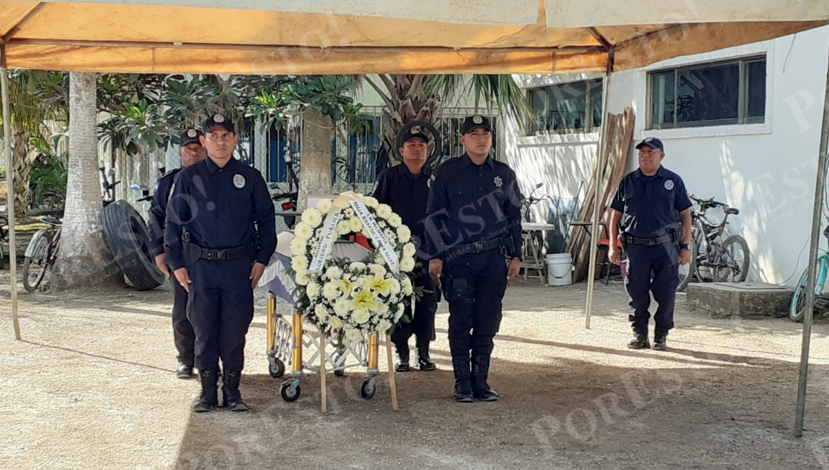 Realizan homenaje a policía de José María Morelos que murió en un accidente