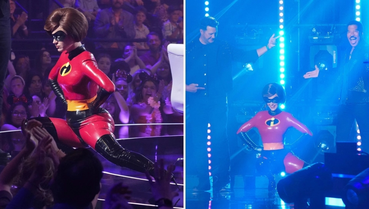 Katy Perry roba corazones, disfrazándose de 'Elastigirl' de Los Increíbles