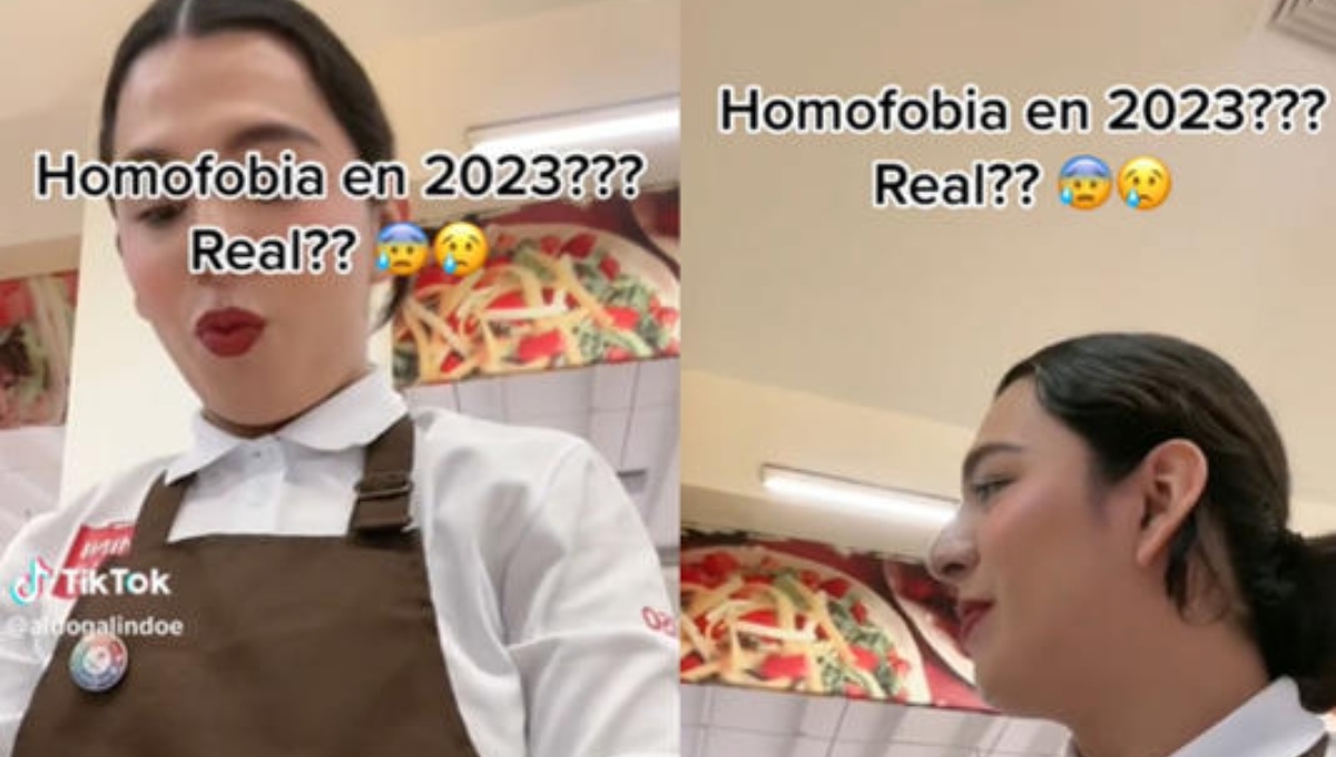 Joven exhibe a cliente homofóbico: "¿No te da pena maquillarte?"