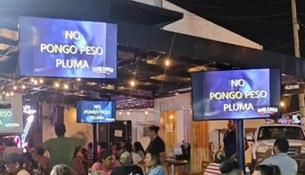 “No pongo Peso Pluma”: Bar en Coahuila prohíbe los corridos tumbados