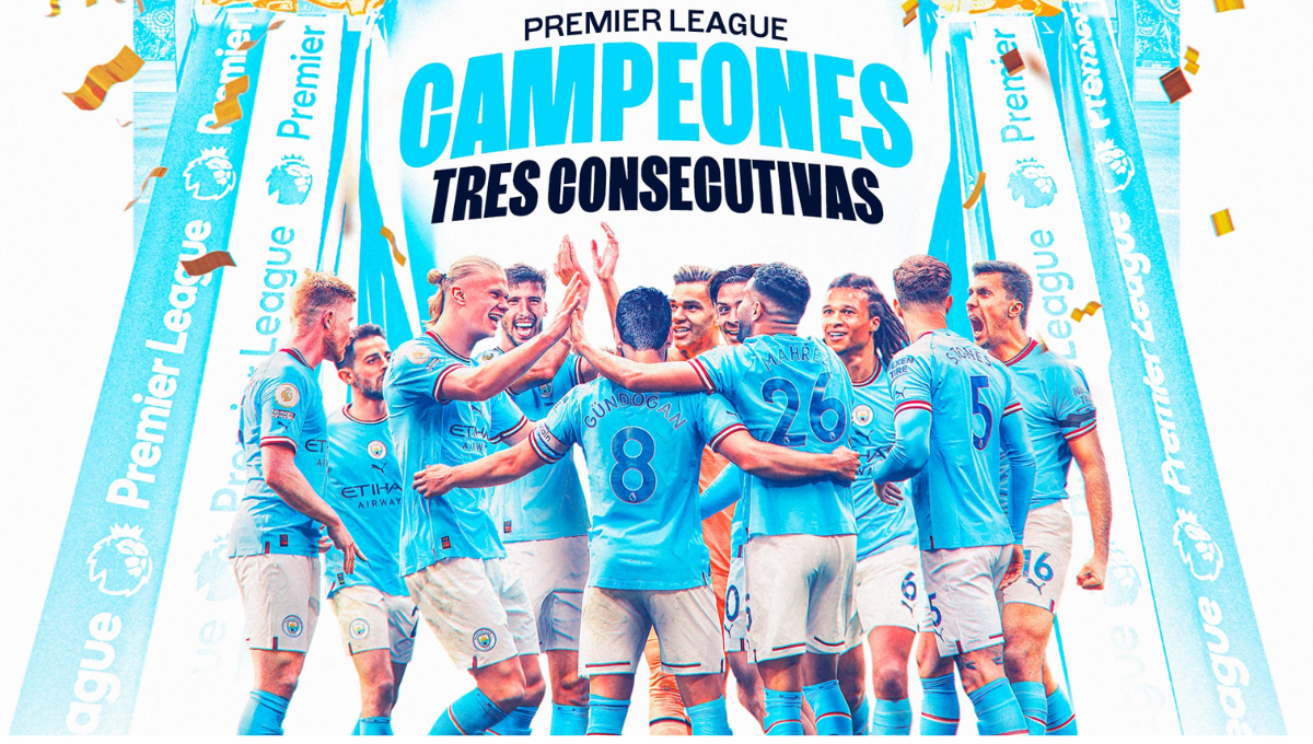 Manchester City se corona tricampeón de la Premier League