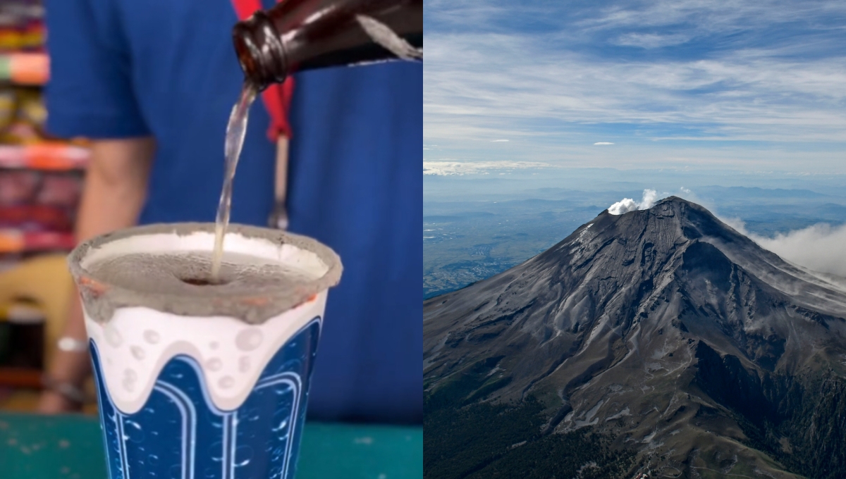 La michelada estaría escarchada con supuesta ceniza del Popocatépetl