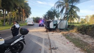 A pesar del aparatoso accidente, el conductor no resultó lesionado